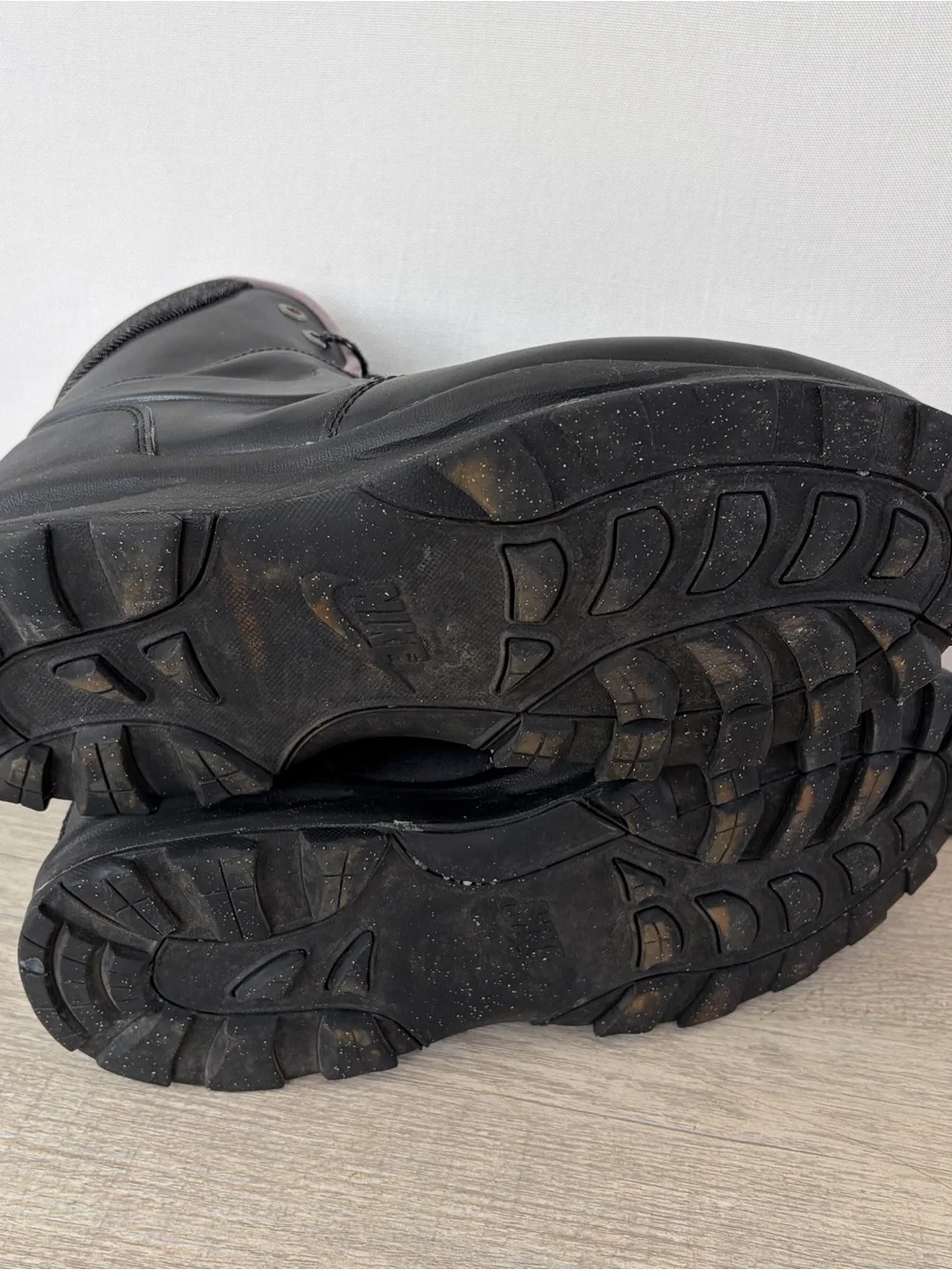 Nike Manoa Boots Mens 12 Leather Hiking Shoes Black Outdoor Nature